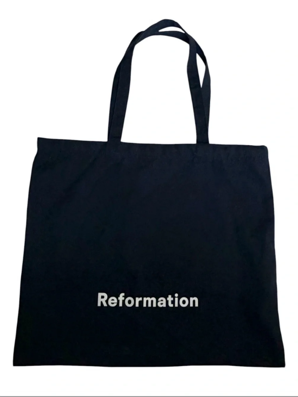 Reformation Black Canvas Logo Tote